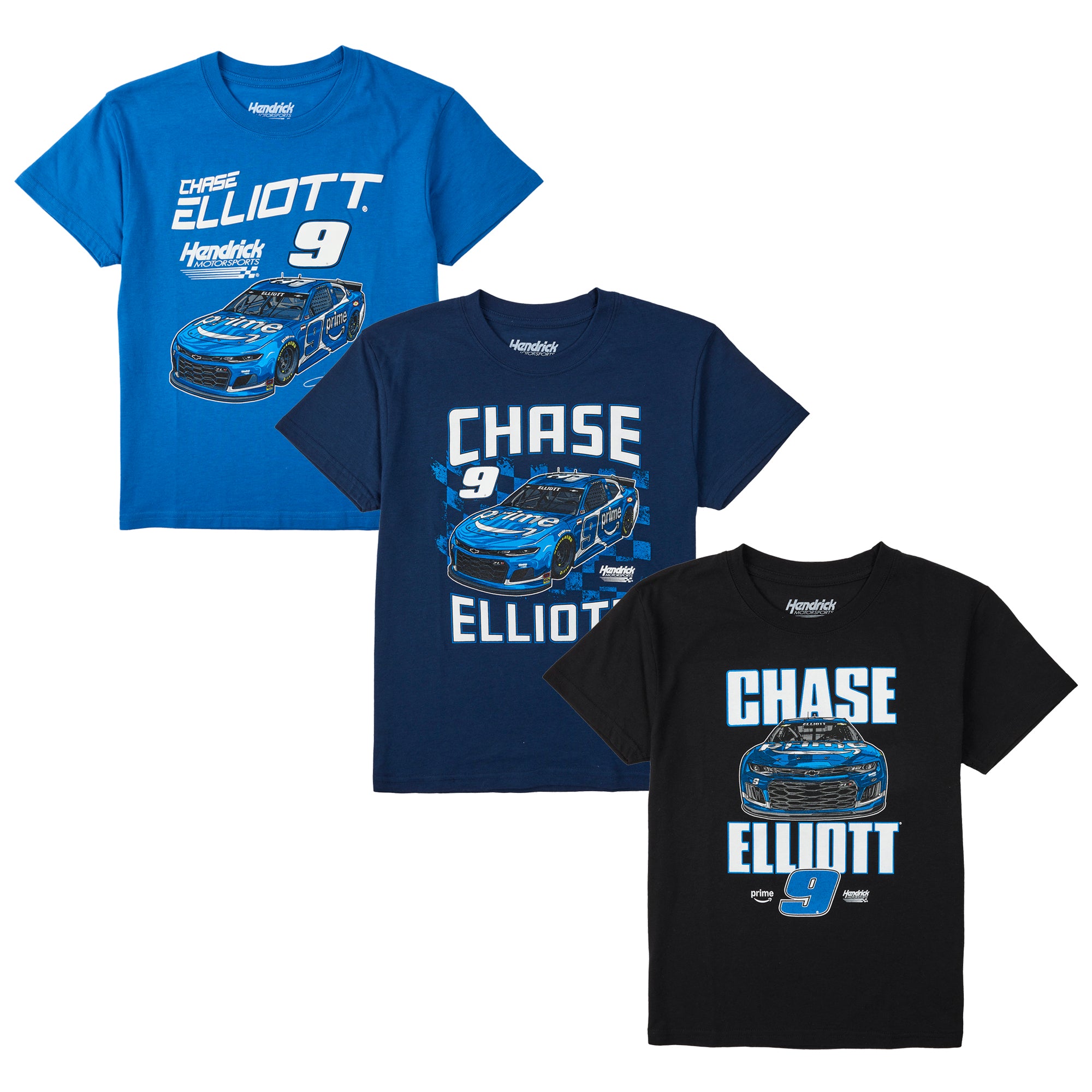Hendrick Racing Chase Elliott 3-Pack of Youth Boy’s Short Sleeve T-Shirts