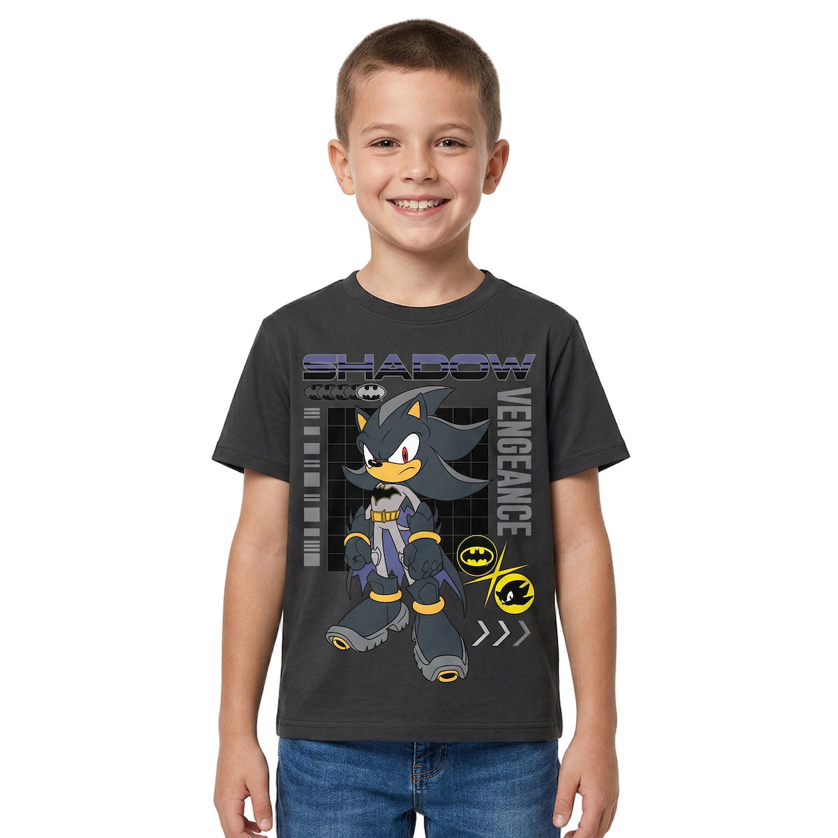 DC X Sega Sonic Superheroes Boy's 3-Pack Crew Neck Short Sleeve T-shirt Set