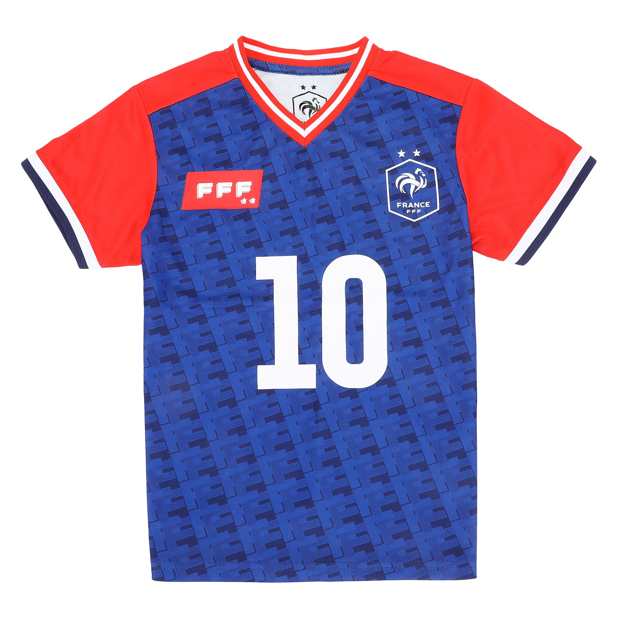 France Soccer Federation Logo 10 Boy's 2-Pack Soccer Jersey & Shorts Combo Set