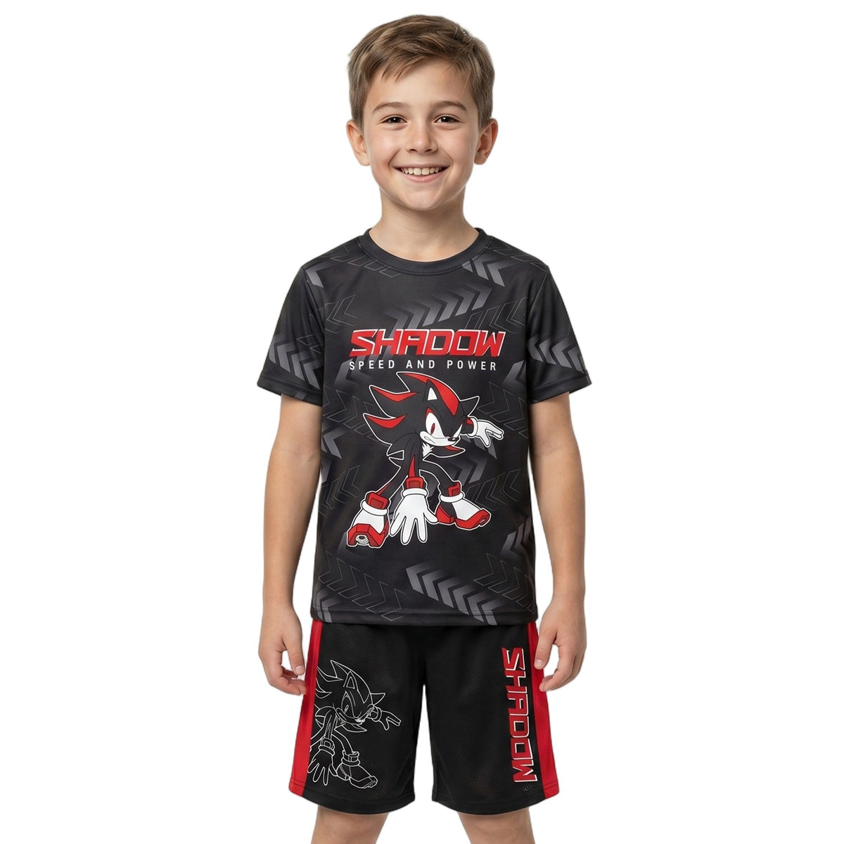 Sonic The Hedgehog Shadow Boy's 3-Pack T-shirt Tank & Shorts Set