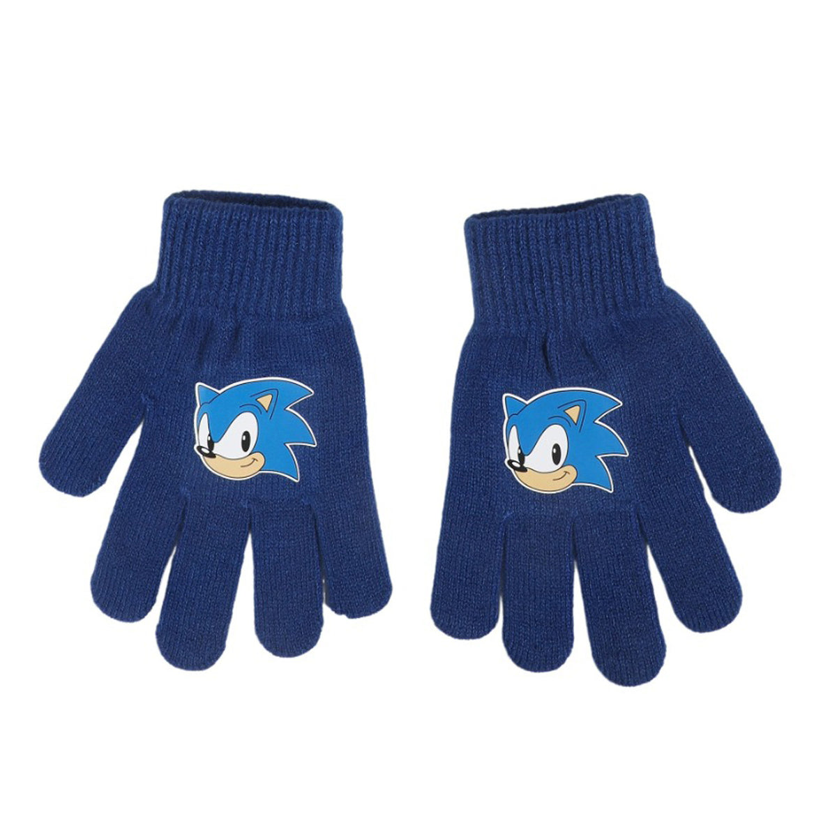 Sonic The Hedgehog Kids Fairisle Knit Peruvian Hat and Gloves Set