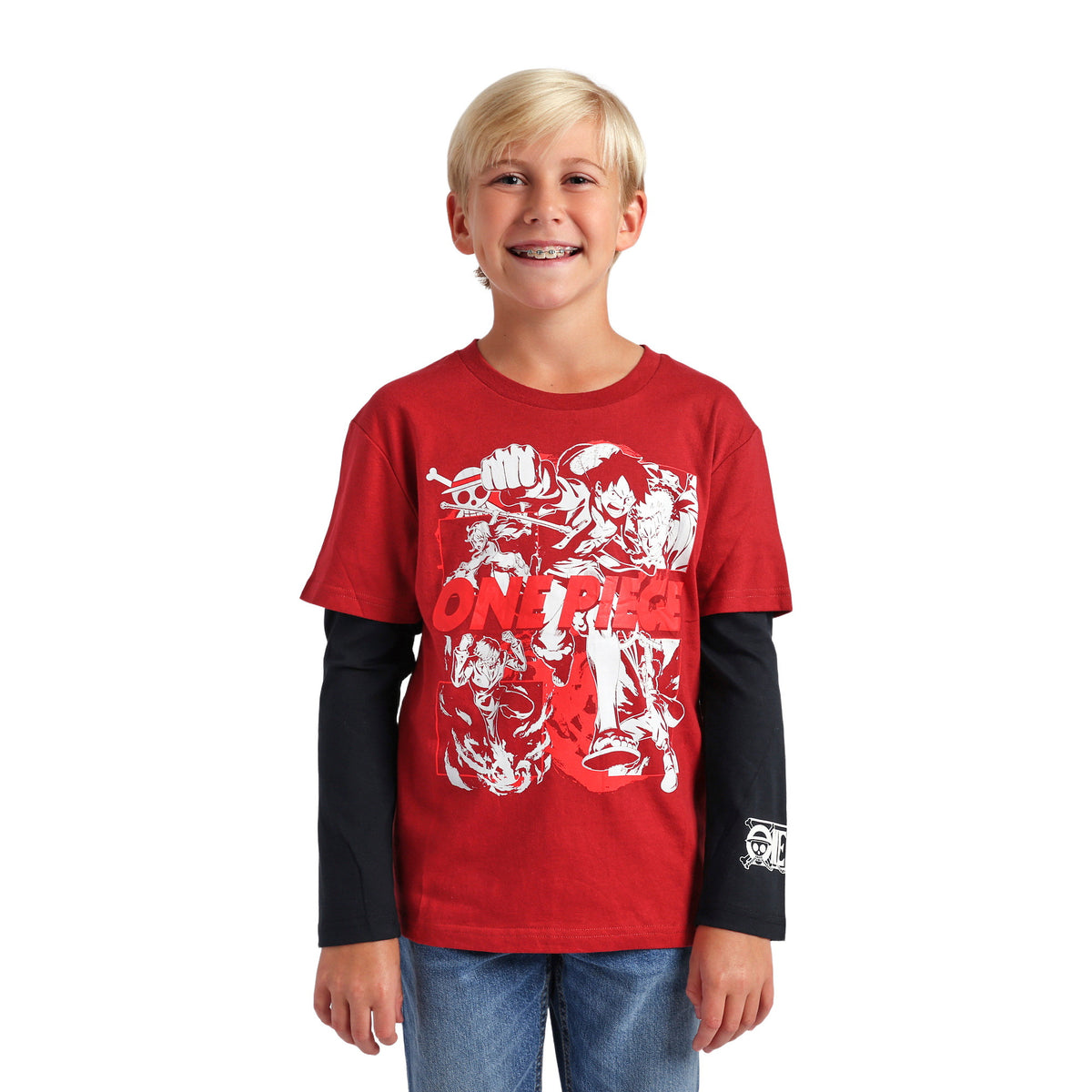 One Piece Luffy 2 Pack Twofer T-Shirt Set for Kids