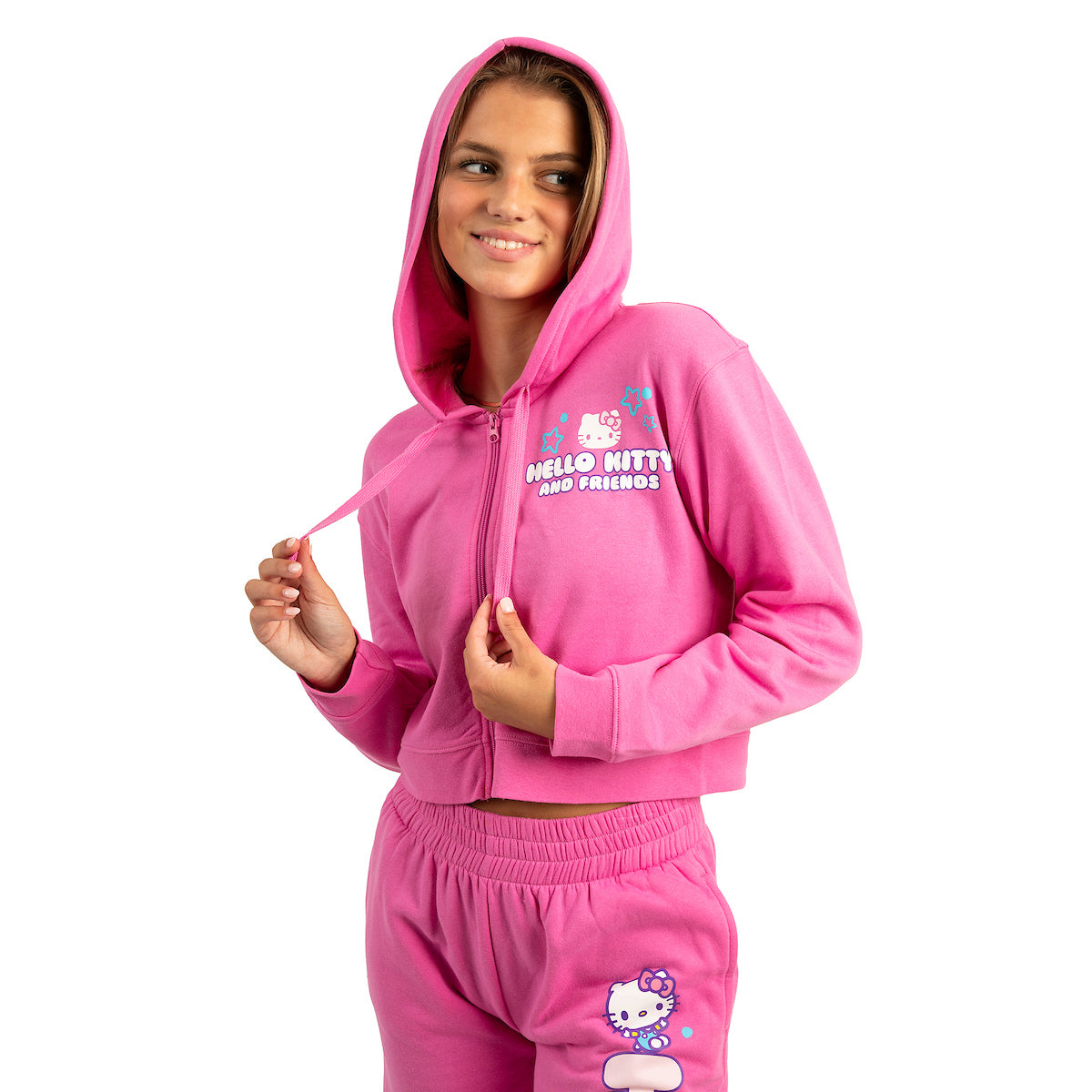 Hello Kitty Adult Zip Up Hoodie and Jogger Set