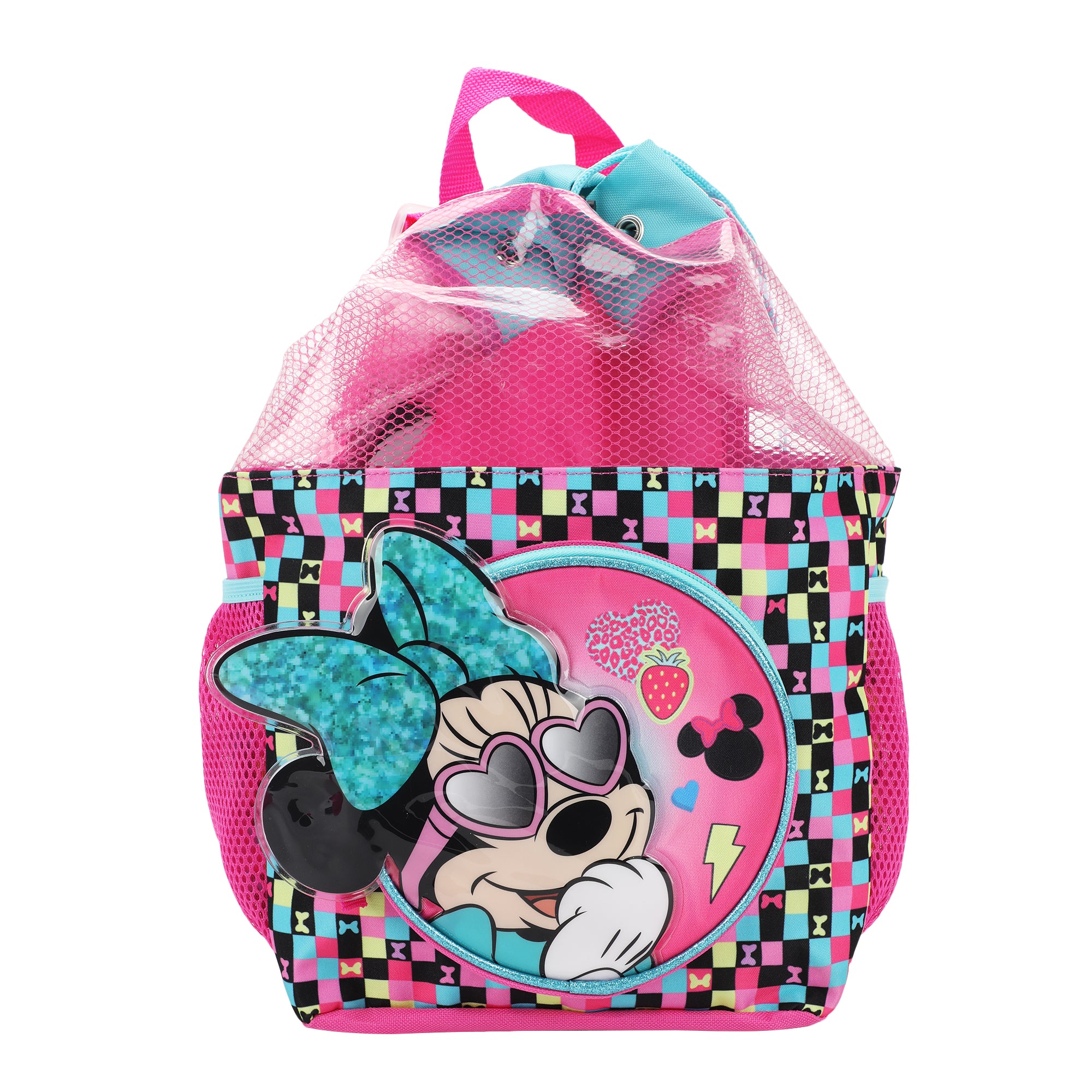Disney Minnie Mouse Youth 3-Piece Kids Drawstring Backpack Set