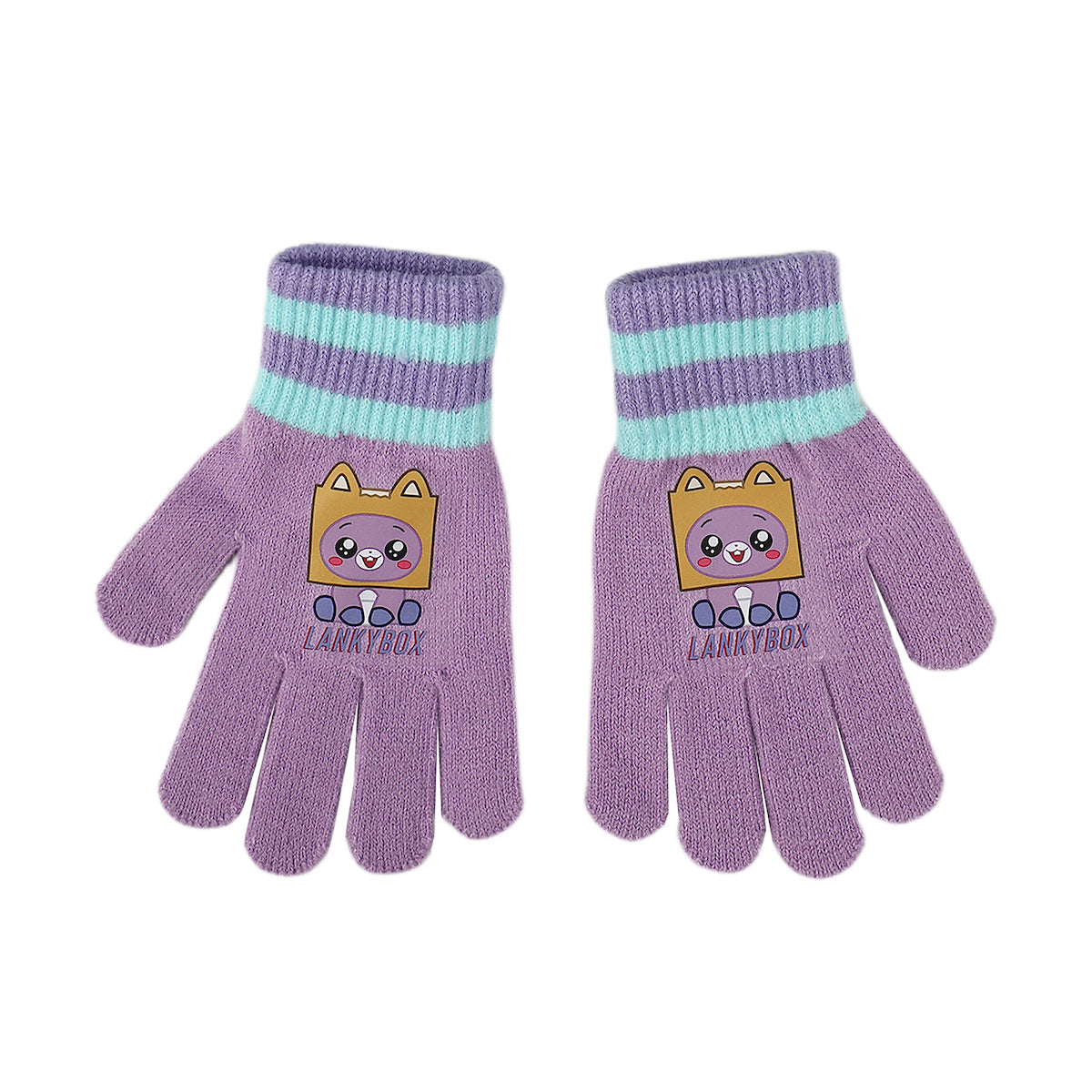 LankyBox Baby Foxy Youth 2-Piece Cuff Beanie & Magic Gloves Set