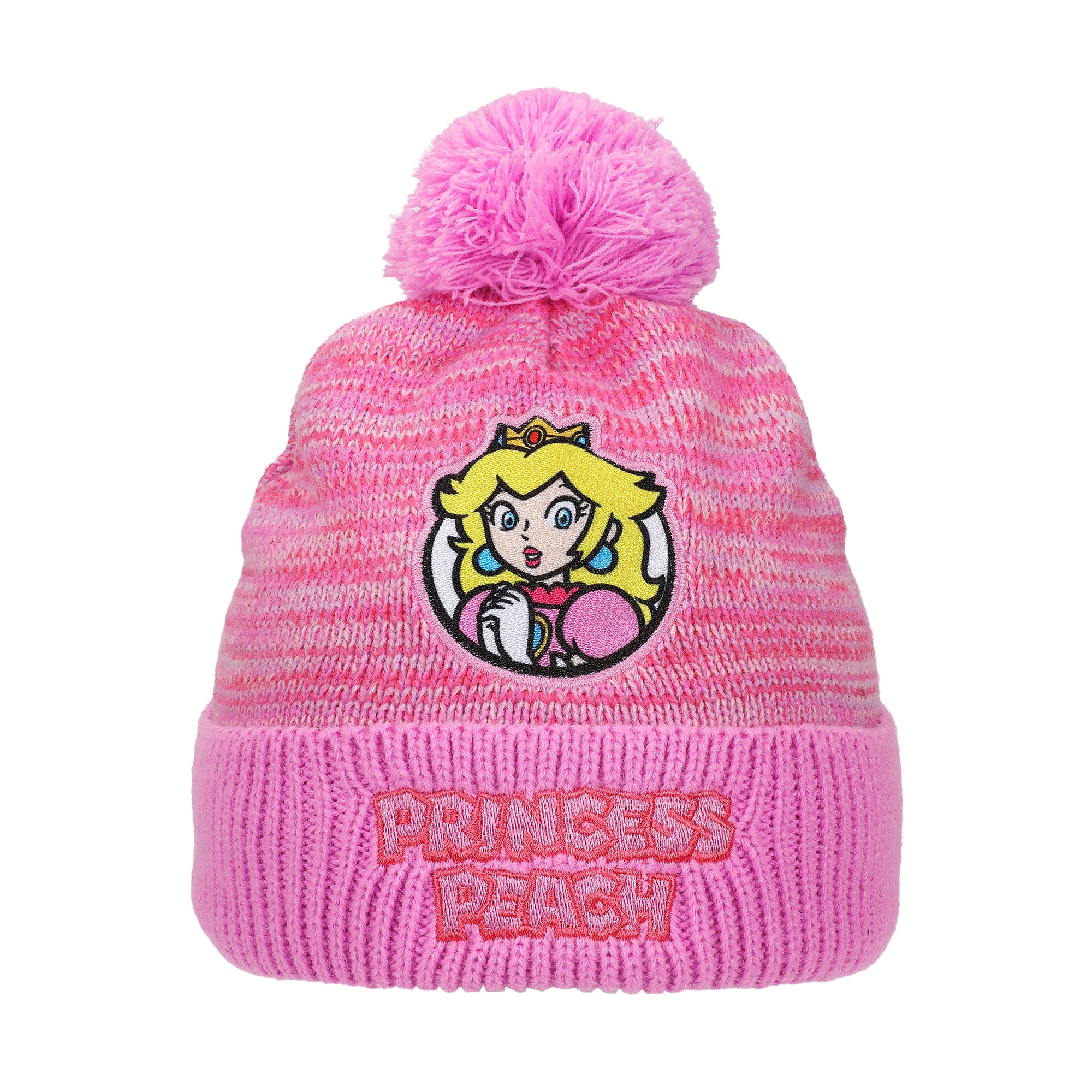 Super Mario Brothers Princess Peach Youth 2-Piece Knit Beanie & Gloves Set