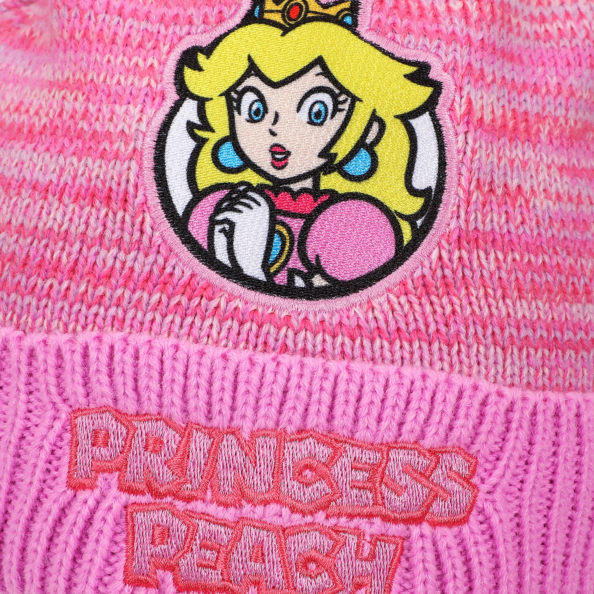 Super Mario Brothers Princess Peach Youth 2-Piece Knit Beanie & Gloves Set