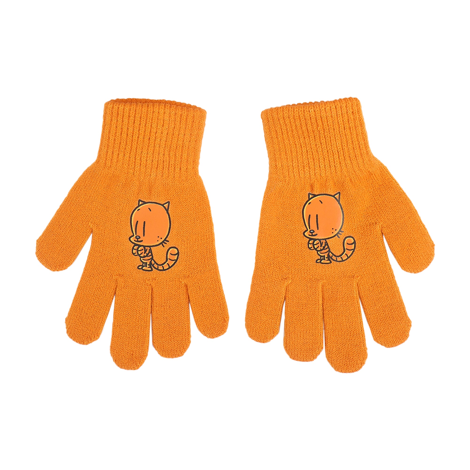 Dog Man Petey the Cat Youth Cuff Hat And Knit Gloves Cold Weather Set