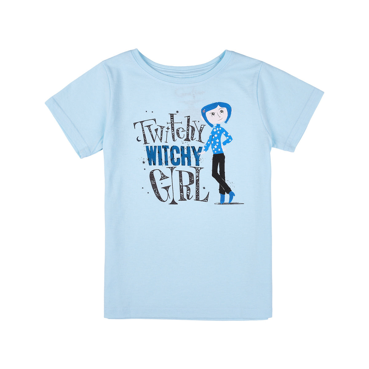 Coraline Twitchy Witchy Girl's Crew Neck Short Sleeve 3-Pack T-shirt