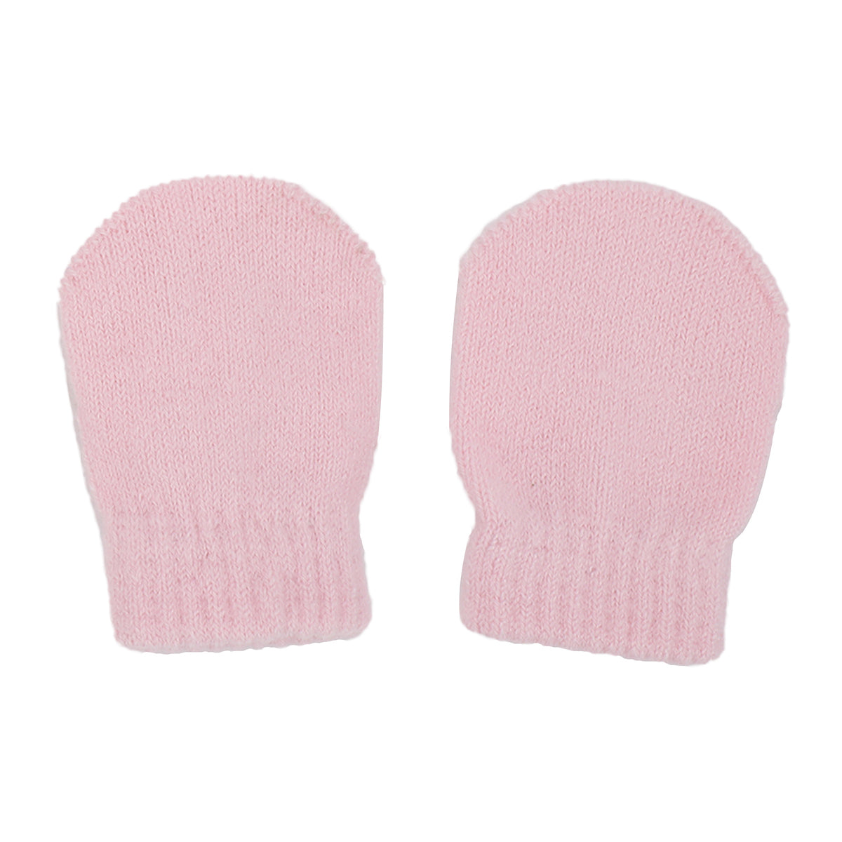 Little Me Cute Pink Striped Bear Newborn/Infant Beanie and Mittens Set