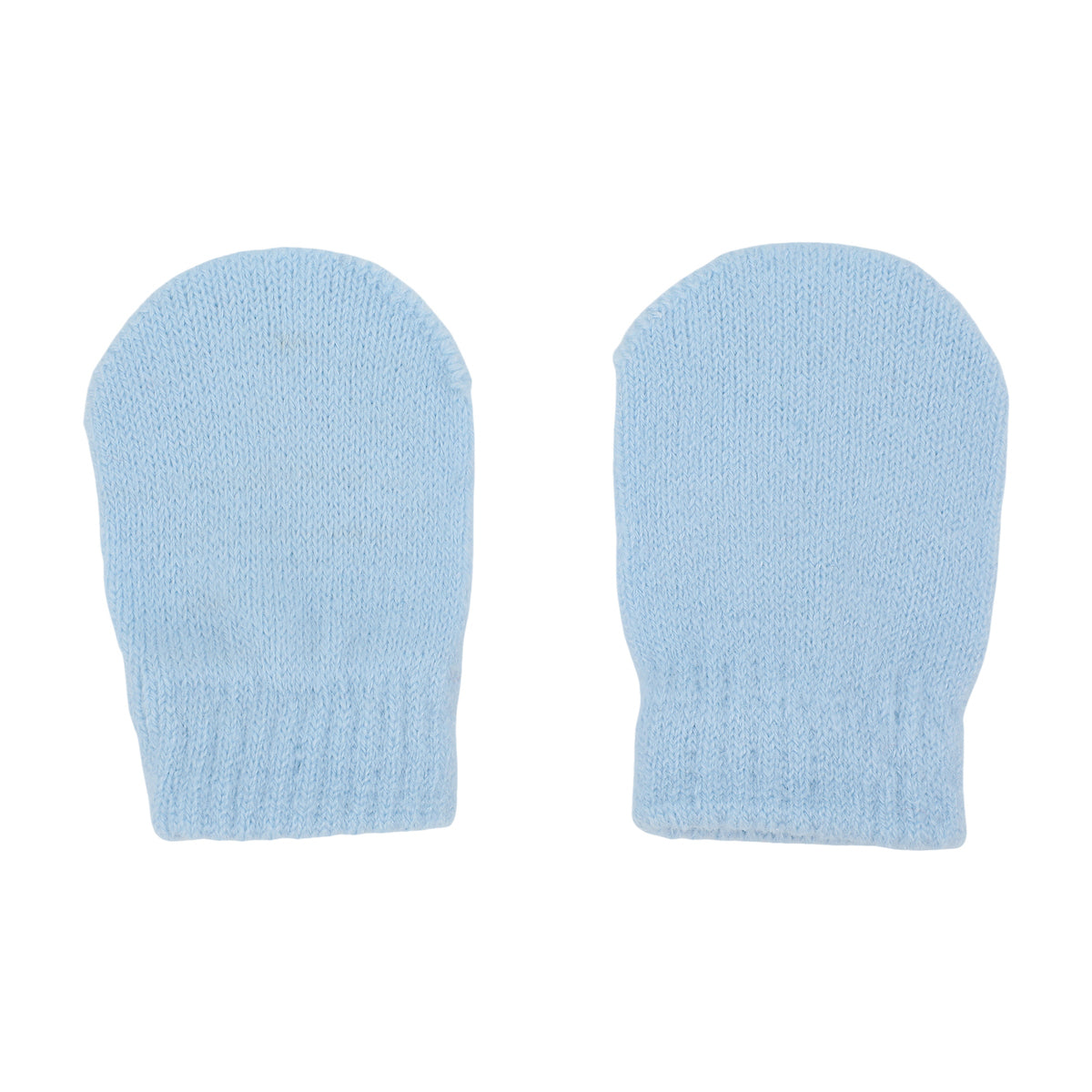 Little Me Cute Blue Striped Bear Newborn/Infant Beanie and Mittens Set