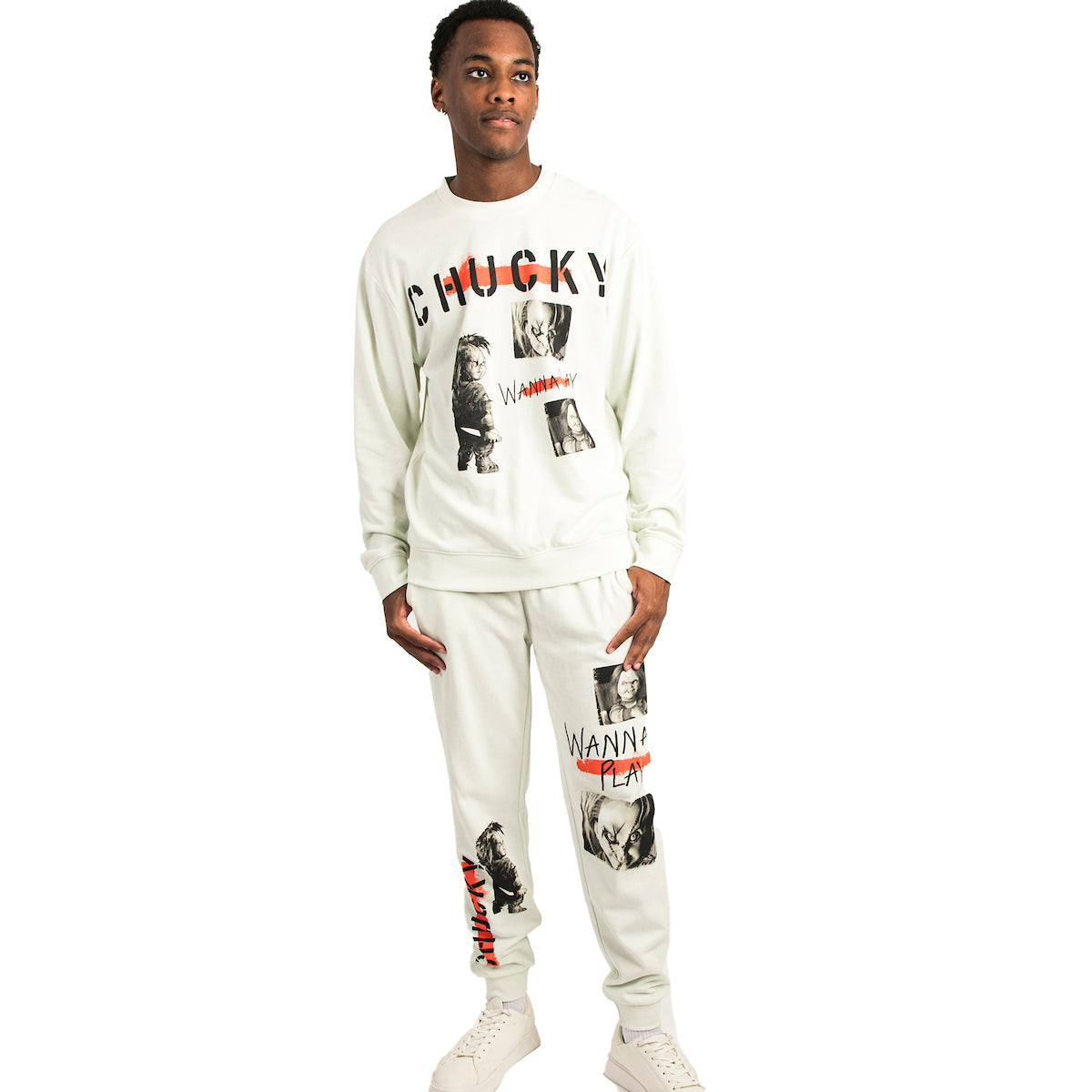 Chucky Wanna Play Adult Sweatshirt Jogger Pants Combo Set