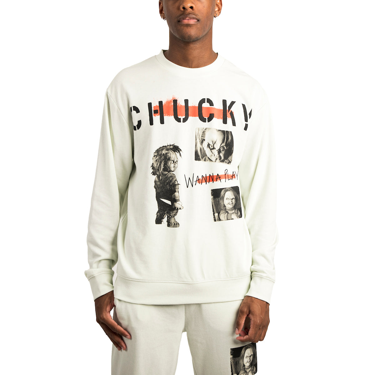 Chucky Wanna Play Adult Sweatshirt Jogger Pants Combo Set
