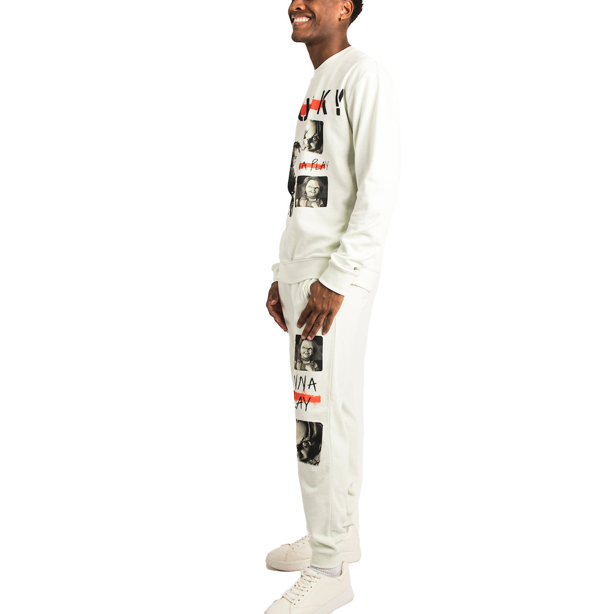 Chucky Wanna Play Adult Sweatshirt Jogger Pants Combo Set