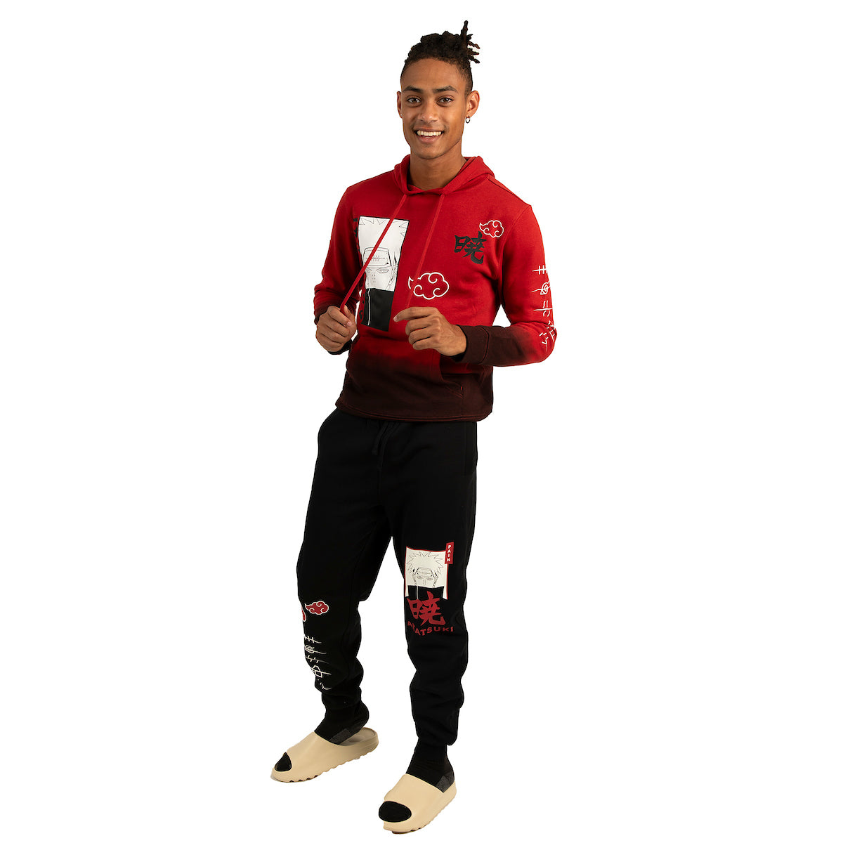 Naruto Shippuden Akatsuki Adult Hoodie Jogger Combo Set
