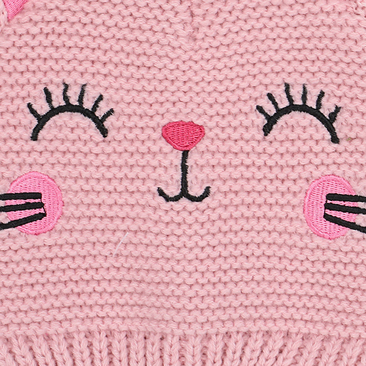 Little Me Cute Pink Cat Infant/Toddler Beanie and Mittens Set