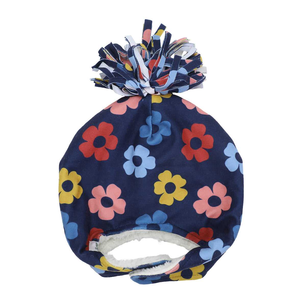 Little Me Fleece Lined Floral Infant/Toddler Pilot Cap and Mittens Set