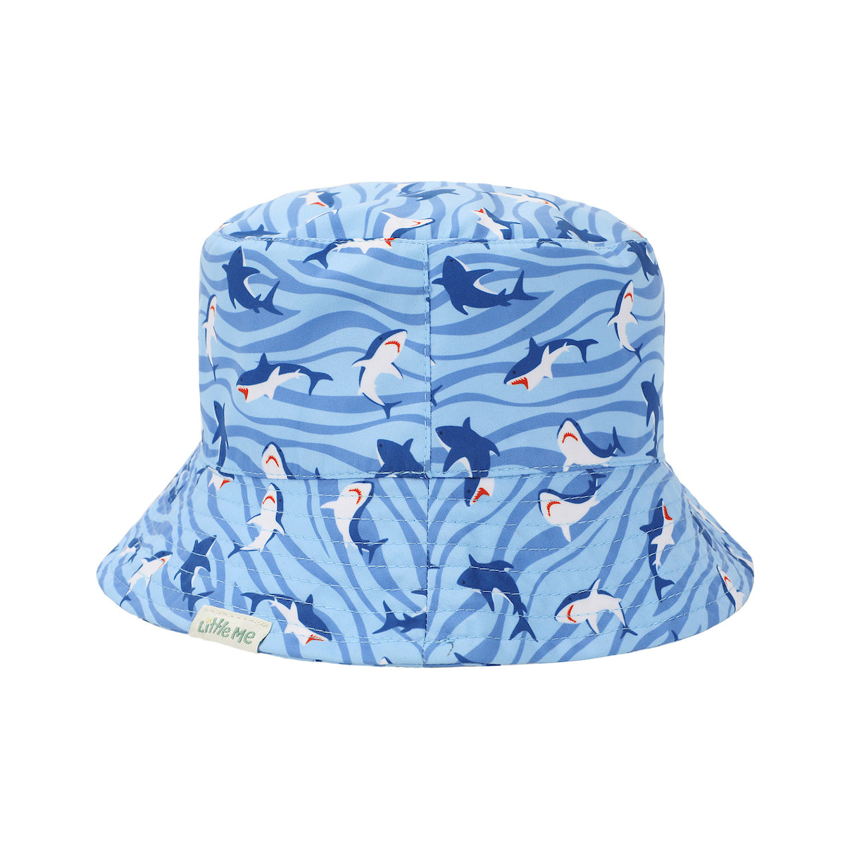 Little Me Shark Print Toddler Hat and Backpack Set