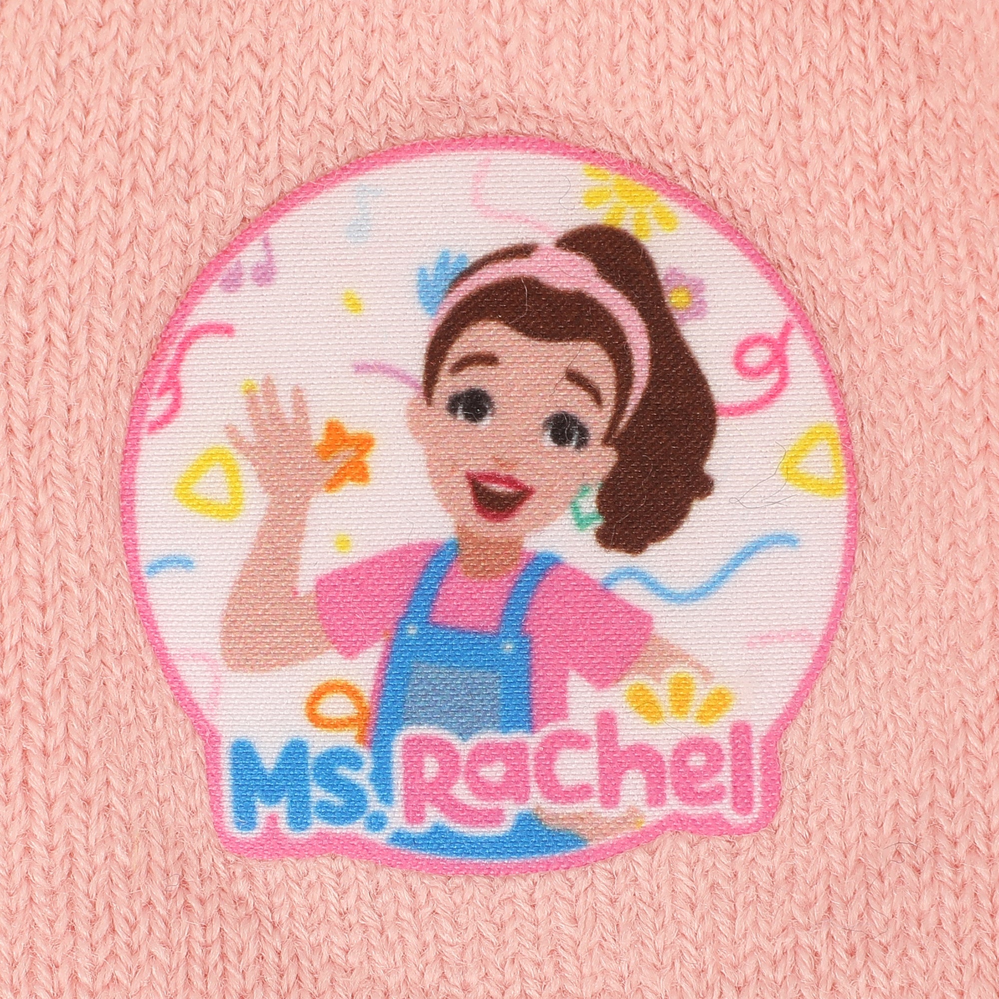 Ms Rachel Character Logo Toddler 2-Piece Knit Beanie & Gloves Set