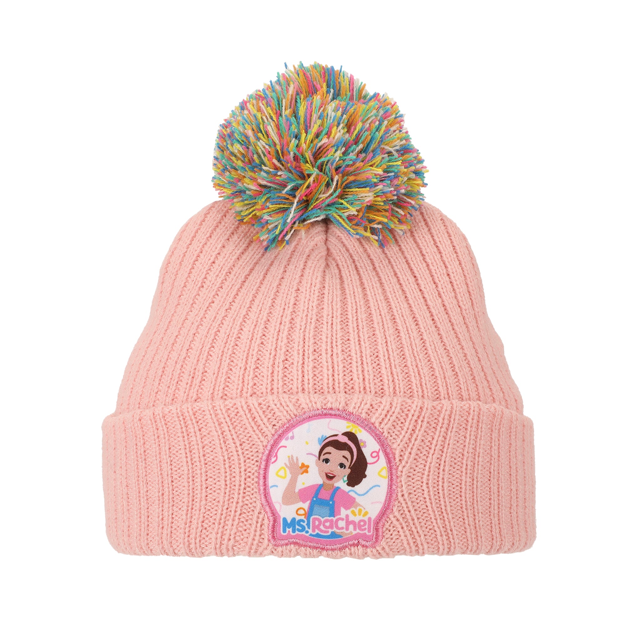 Ms. Rachel Character Logo Toddler 2-Piece Knit Beanie & Gloves Set
