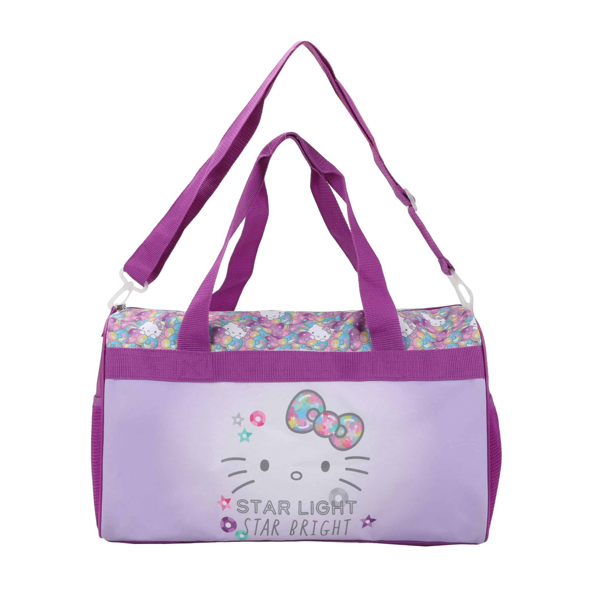 Hello Kitty Starshine 3-Piece Youth Pilot Case Duffle Bag & Luggage Tag Carry On Luggage