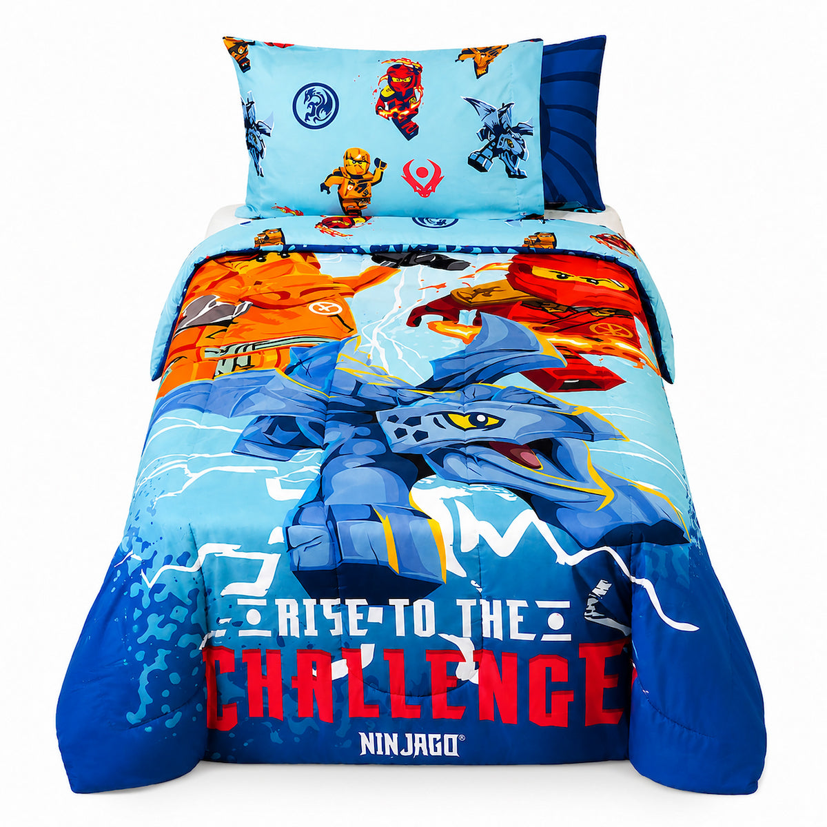 LEGO Ninjago Smash Twin Comforter 5 Piece Panel Set for Kids