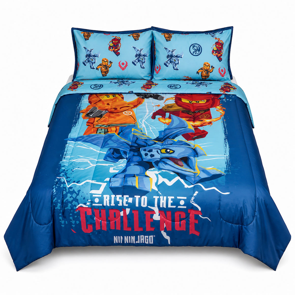 LEGO Ninjago Smash Full Comforter 7 Piece Set For Kids Bedding