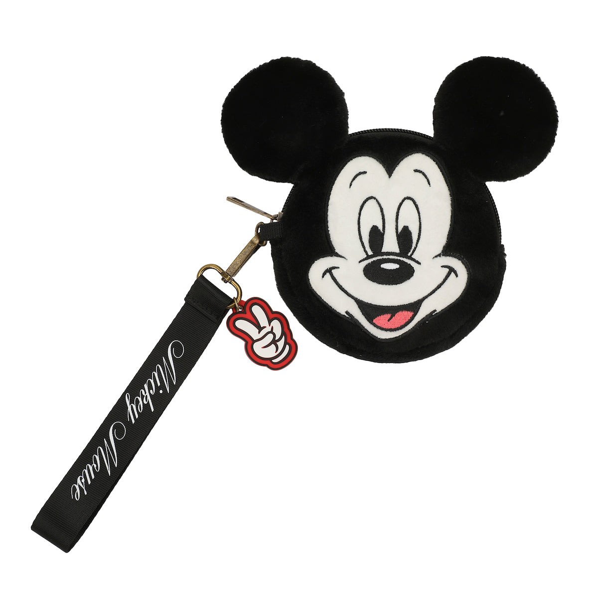 Disney Mickey Mouse Character Head 4.75" Coin Pouch Wristlet Wallets