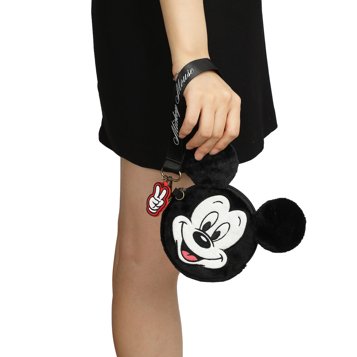 Disney Mickey Mouse Character Head 4.75" Coin Pouch Wristlet Wallets