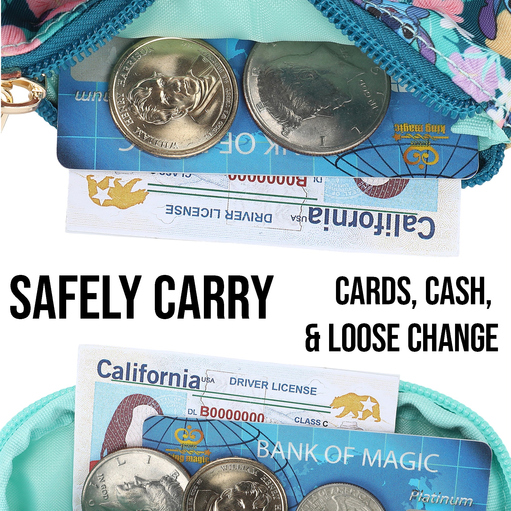 Lilo & Stitch Tropical Character Print 2-Piece Women's Coin Purse & Wristlet