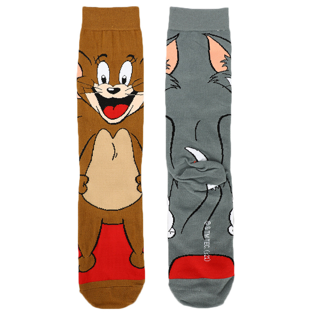 Tom And Jerry Animigos 360 Cartoon Character Odd Casual Crew Socks for Men