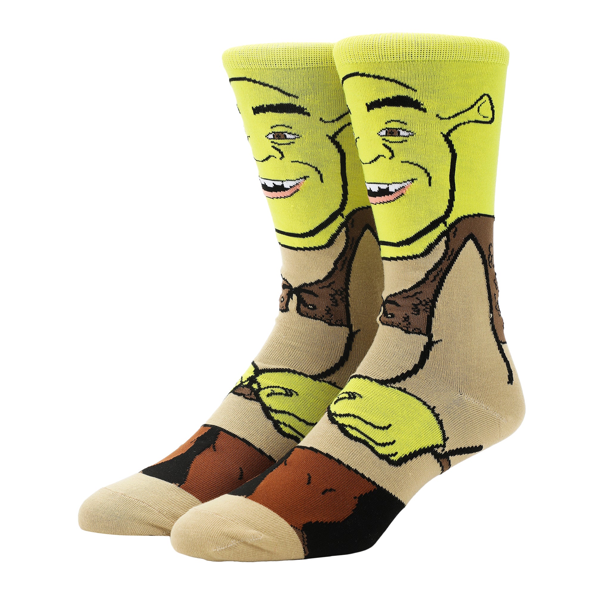 Shrek Men's Green Casual Crew Socks