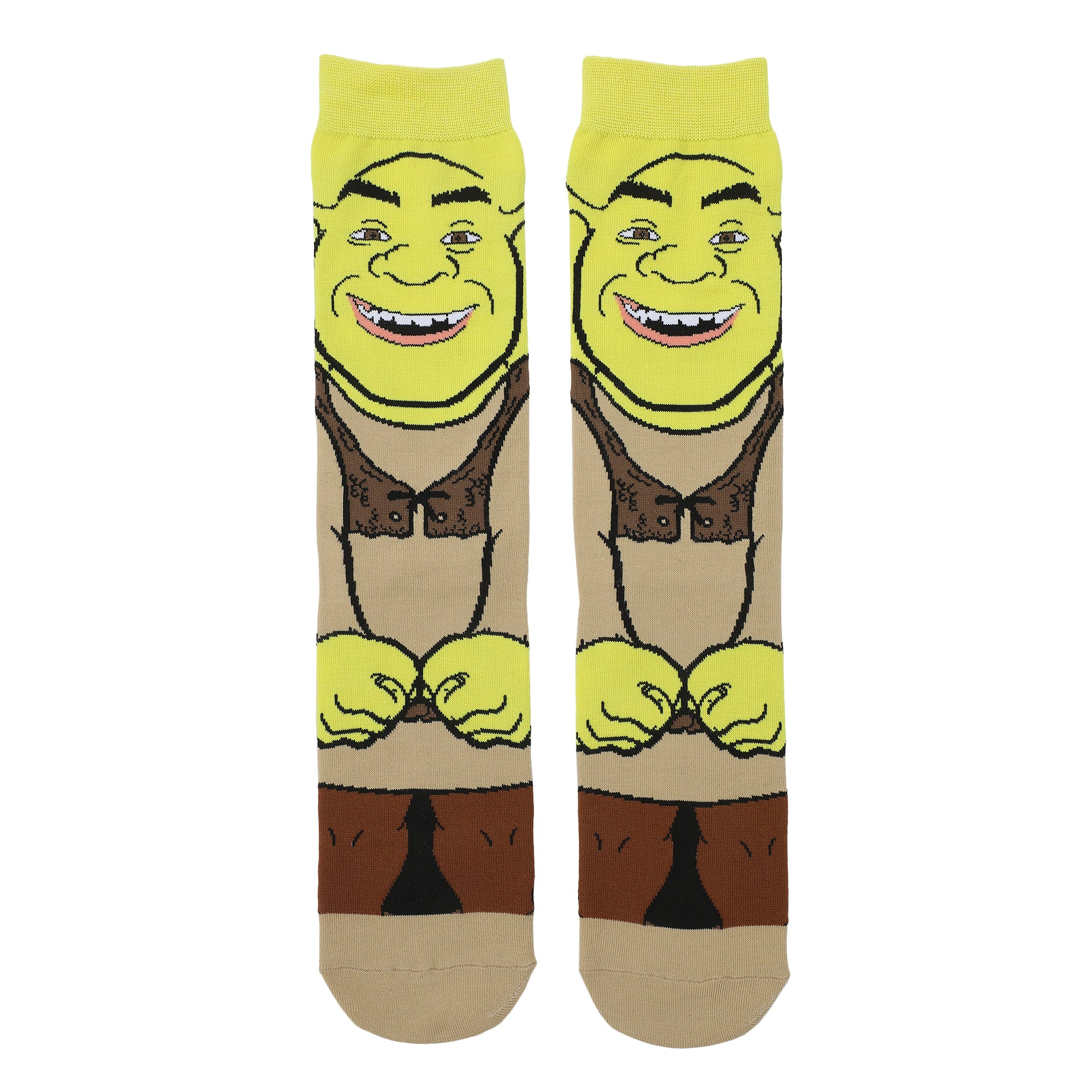 Shrek Men's Green Casual Crew Socks