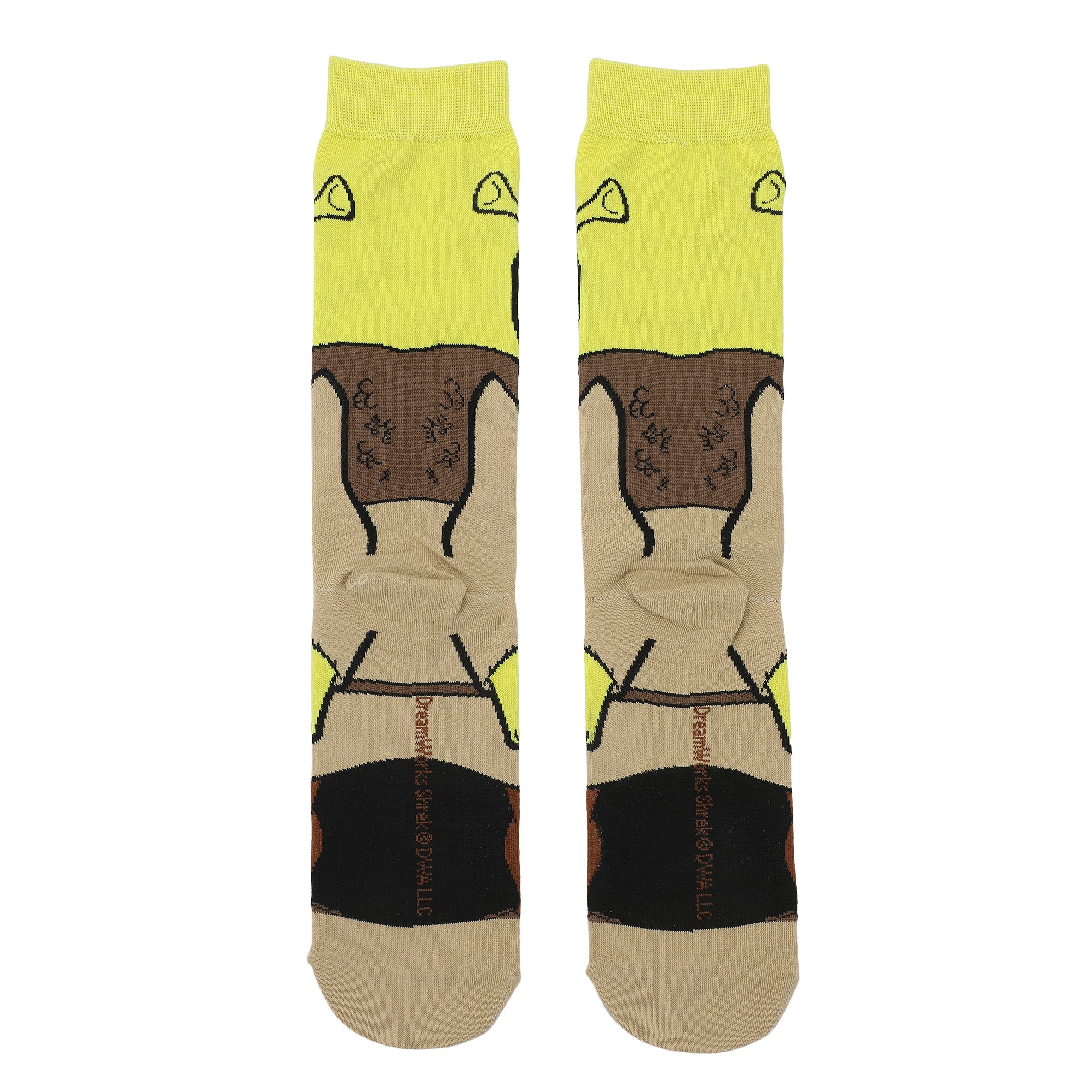 Shrek Men's Green Casual Crew Socks