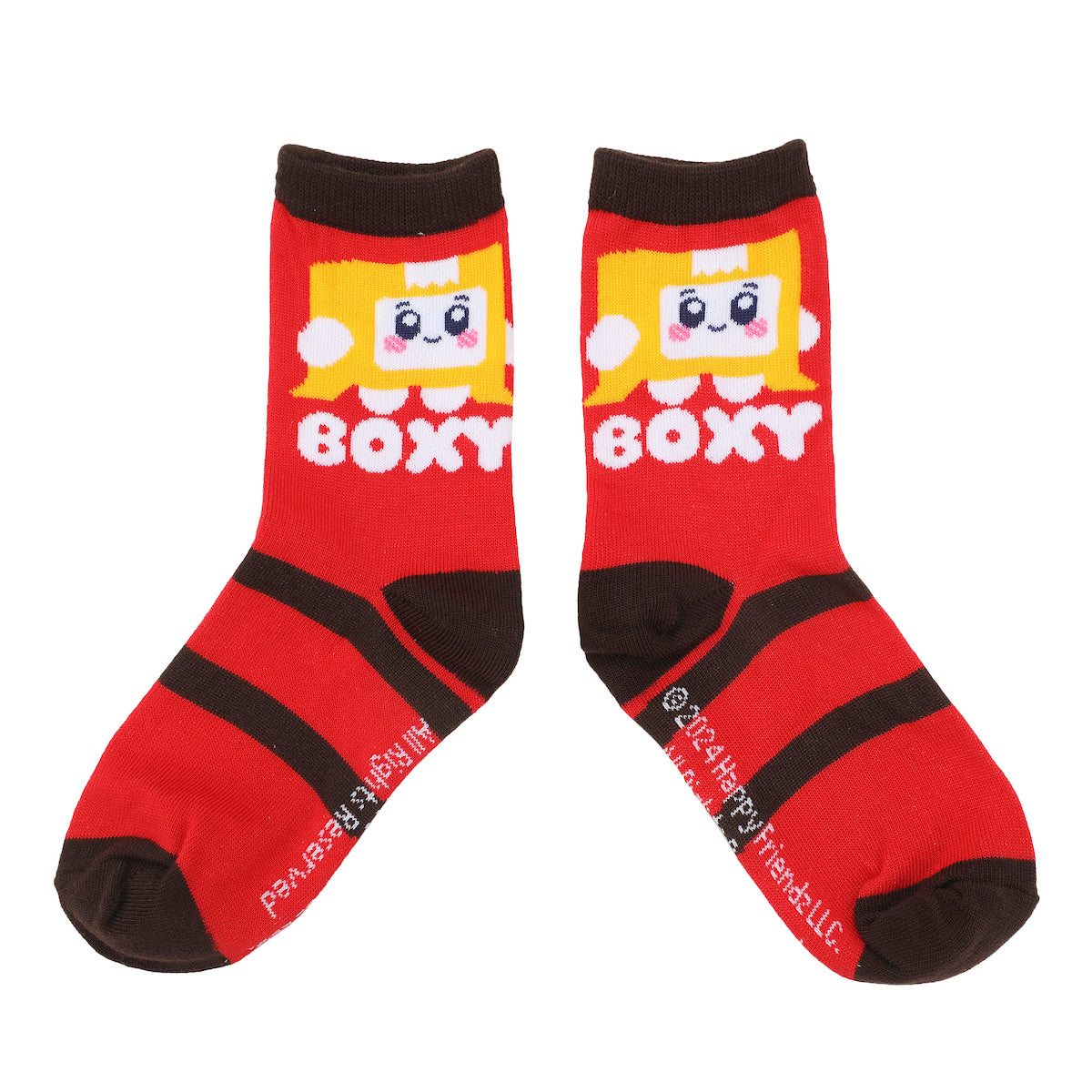 LankyBox Boxy & Foxy Kid's 3-Pair Crew Socks