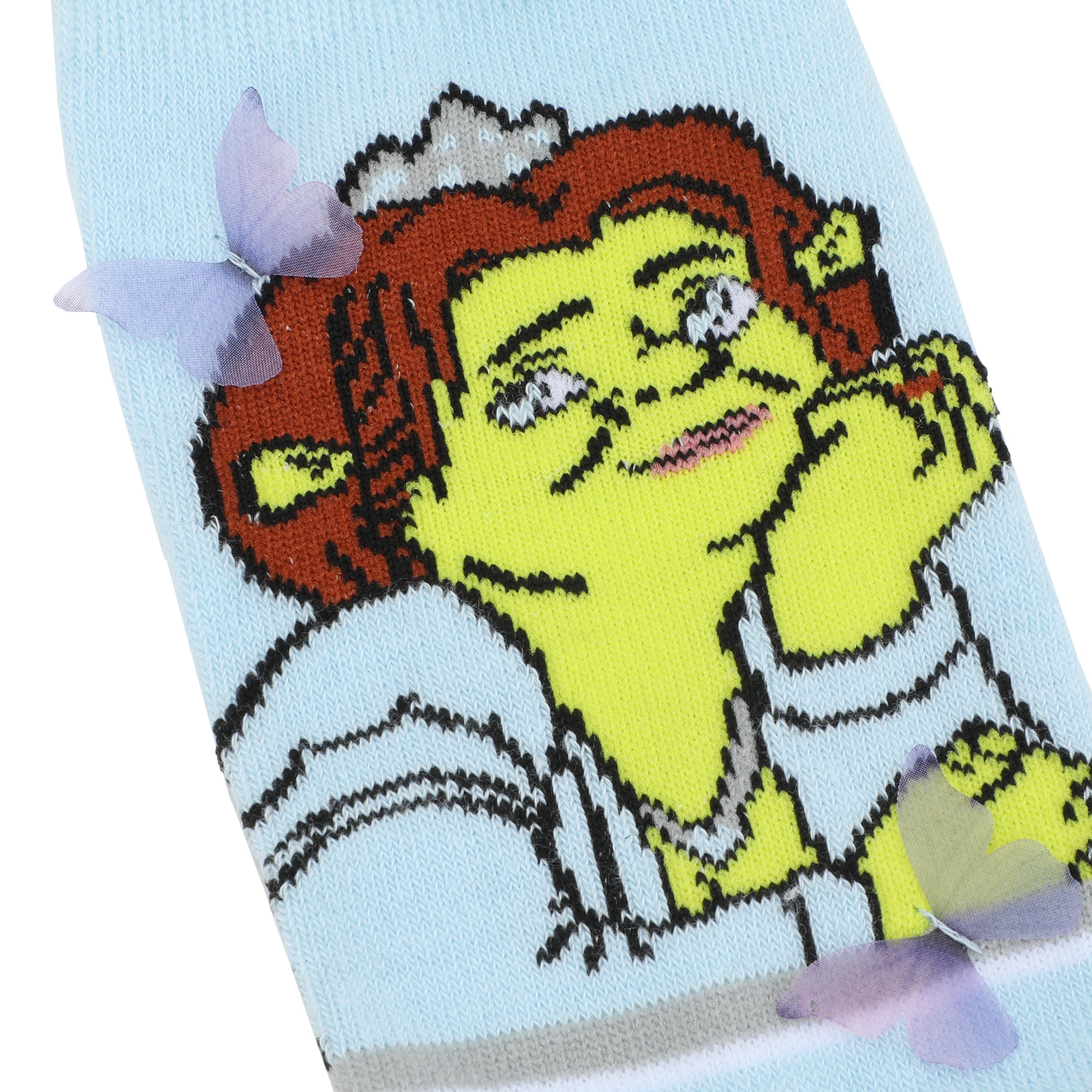 Shrek Fiona & Butterflies Women's Blue Casual Crew Socks