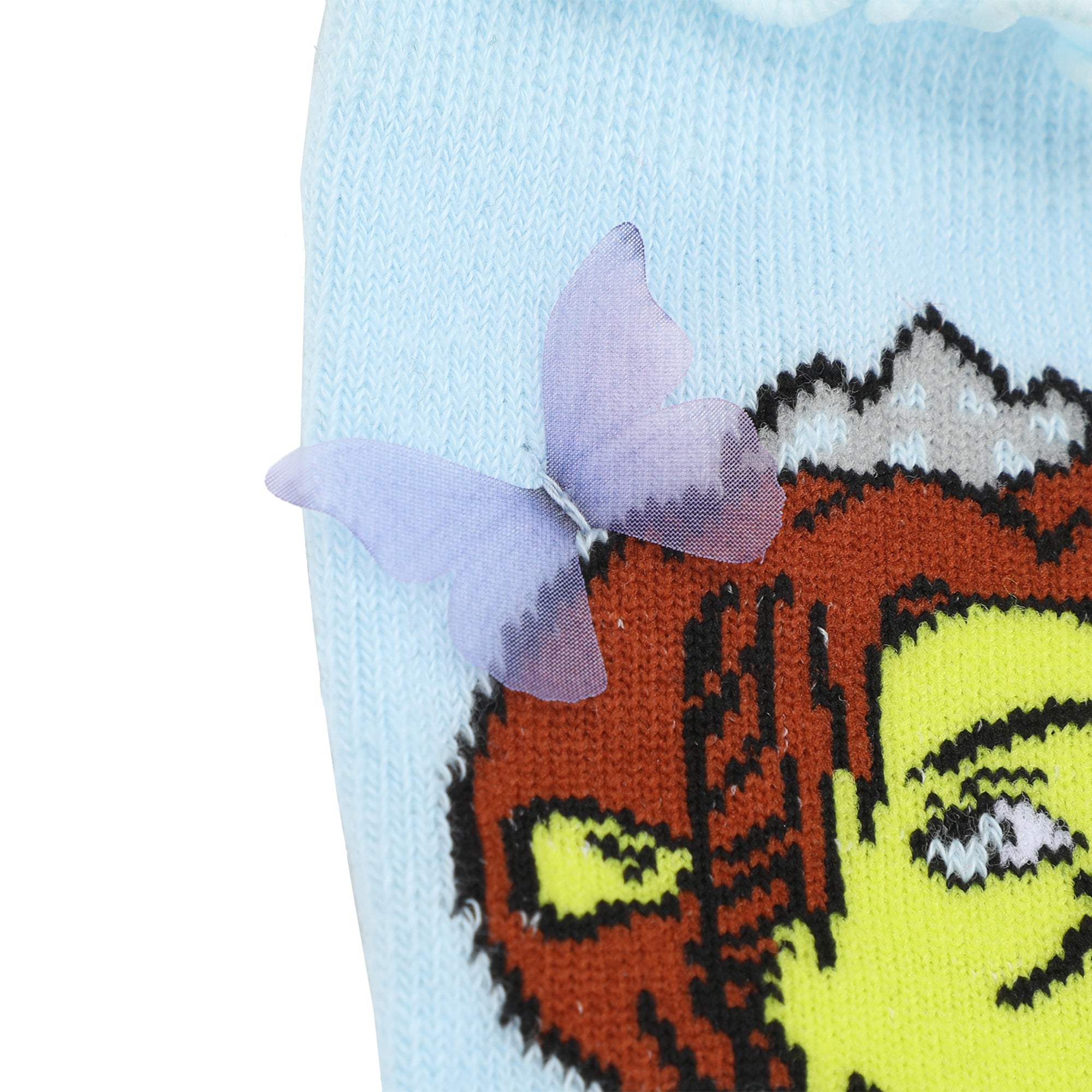 Shrek Fiona & Butterflies Women's Blue Casual Crew Socks