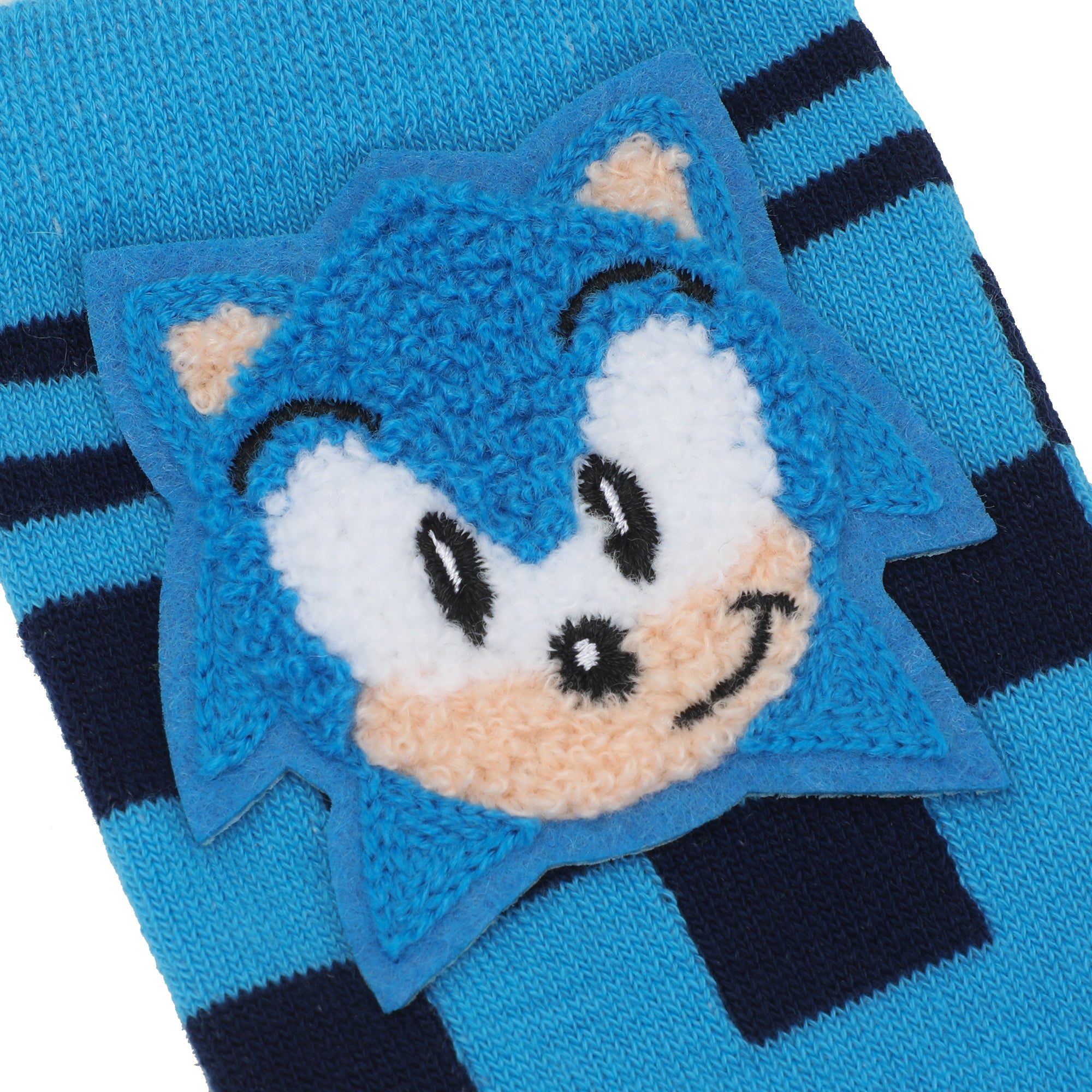 Sonic The Hedgehog 3D Character Face Women's Blue Casual Crew Socks
