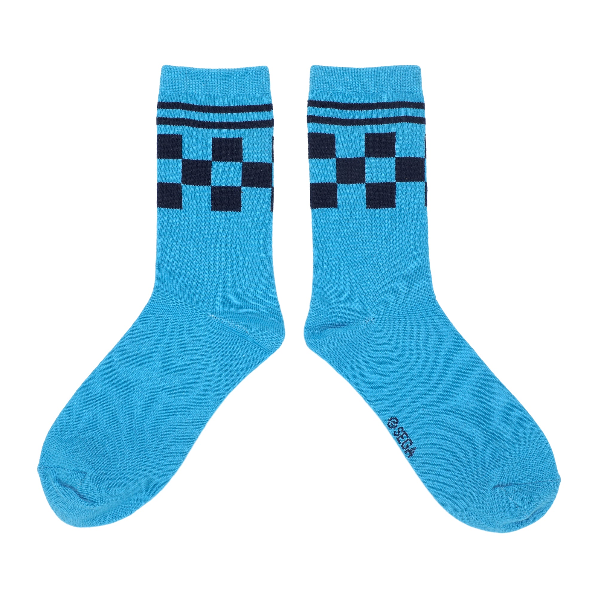 Sonic The Hedgehog 3D Character Face Women's Blue Casual Crew Socks