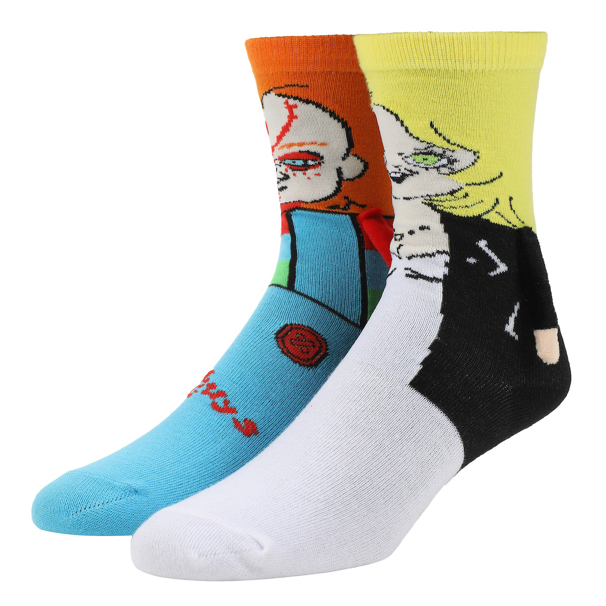Chucky & The Bride Of Chucky Women's Casual Crew Magnetic Hand Holding Socks