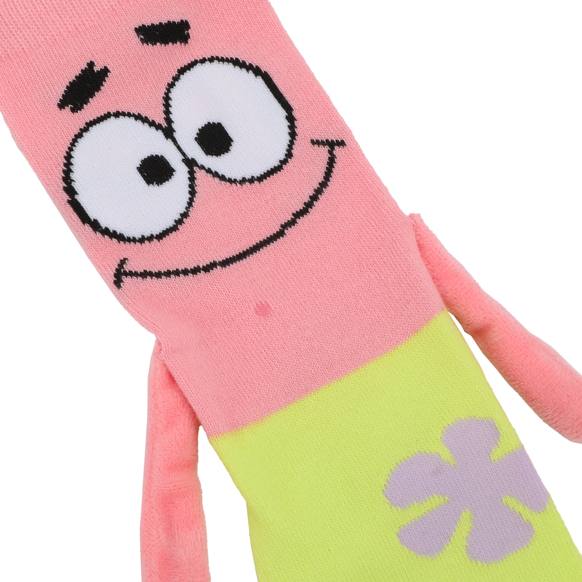 Spongebob Squarepants Spongebob & Patrick Women's Casual Crew Socks With 3D Arms & Magnetic Hands