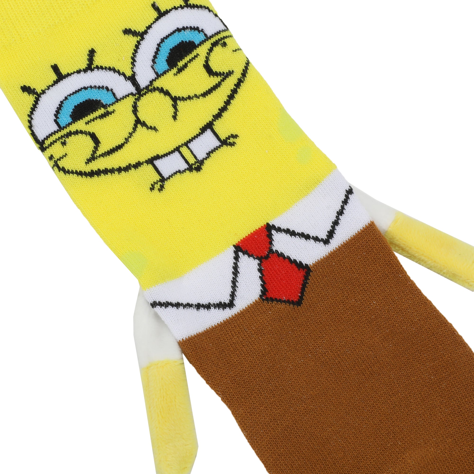 Spongebob Squarepants Spongebob & Patrick Women's Casual Crew Socks With 3D Arms & Magnetic Hands