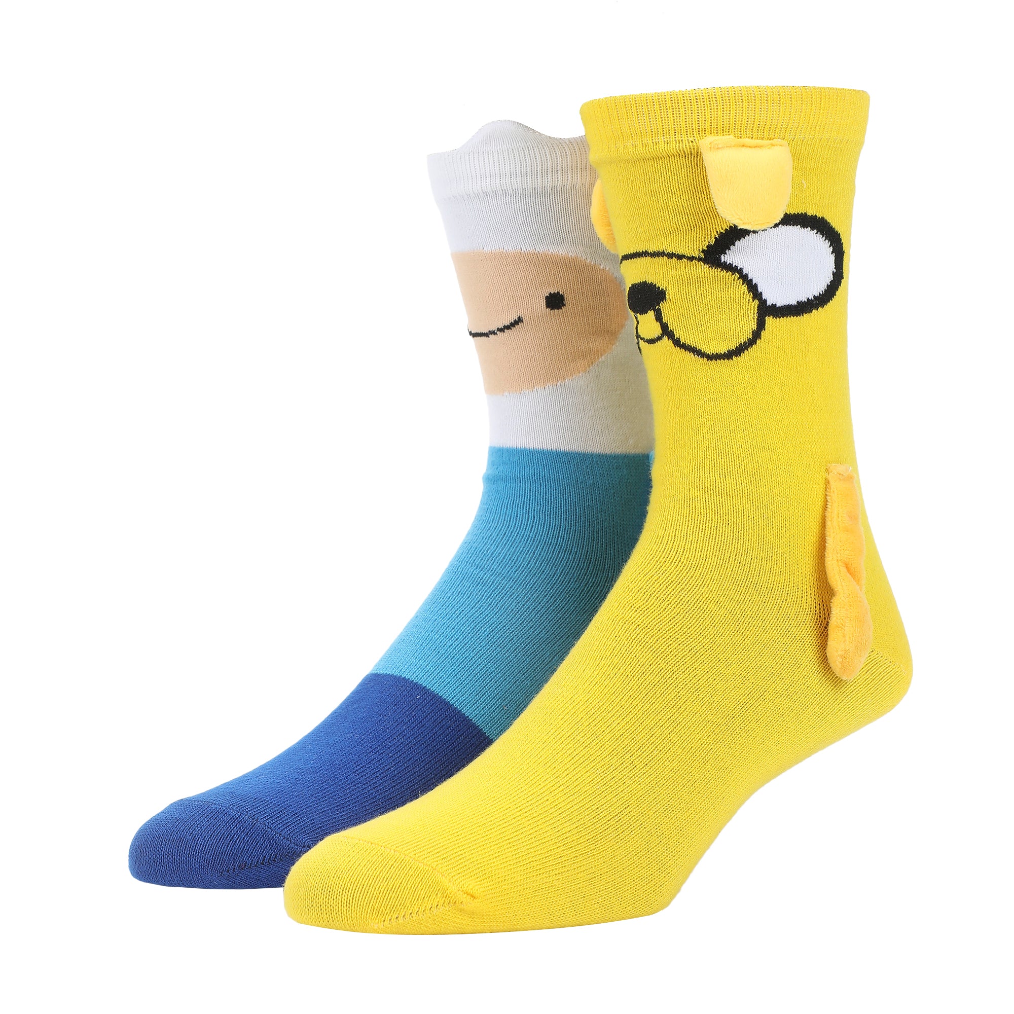 Adventure Time Finn and Jake Holding Hands Womens Casual Crew Socks