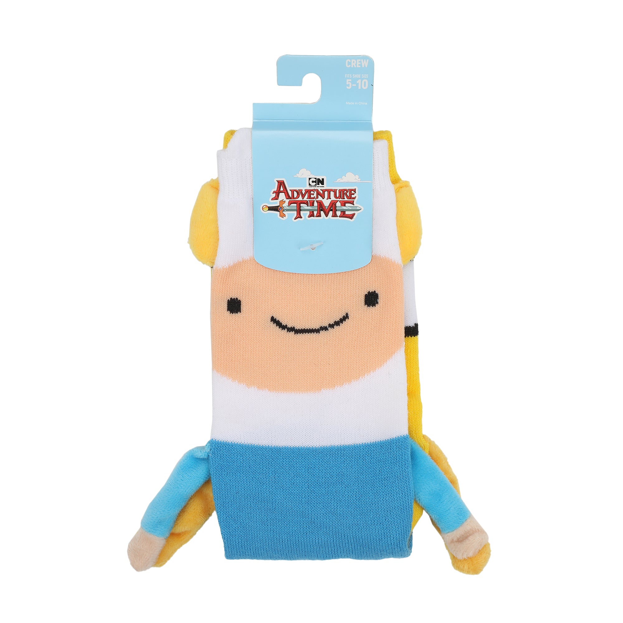 Adventure Time Finn and Jake Holding Hands Womens Casual Crew Socks