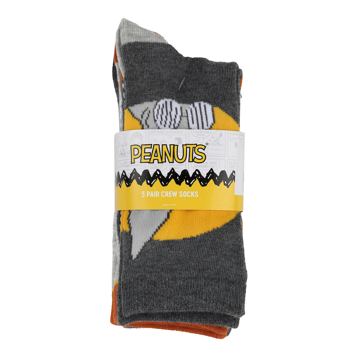 Peanuts Snoopy & Woodstock Halloween Women's 5-Pair Casual Crew Socks