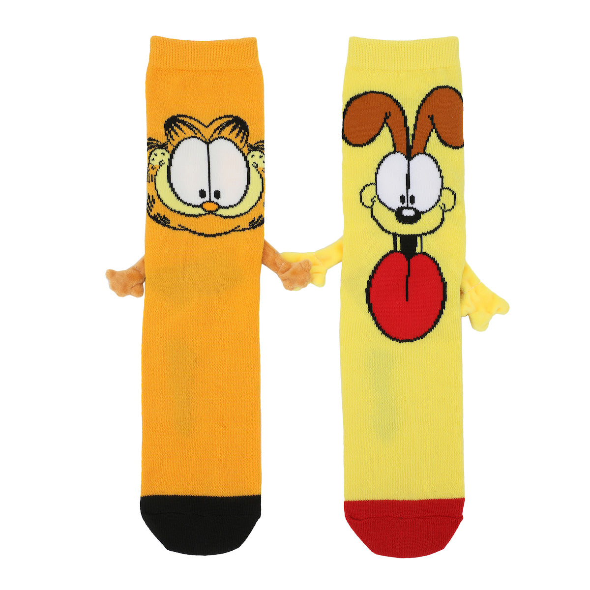 Garfield & Odie Women's Crew Magnetic Hand Holding Socks