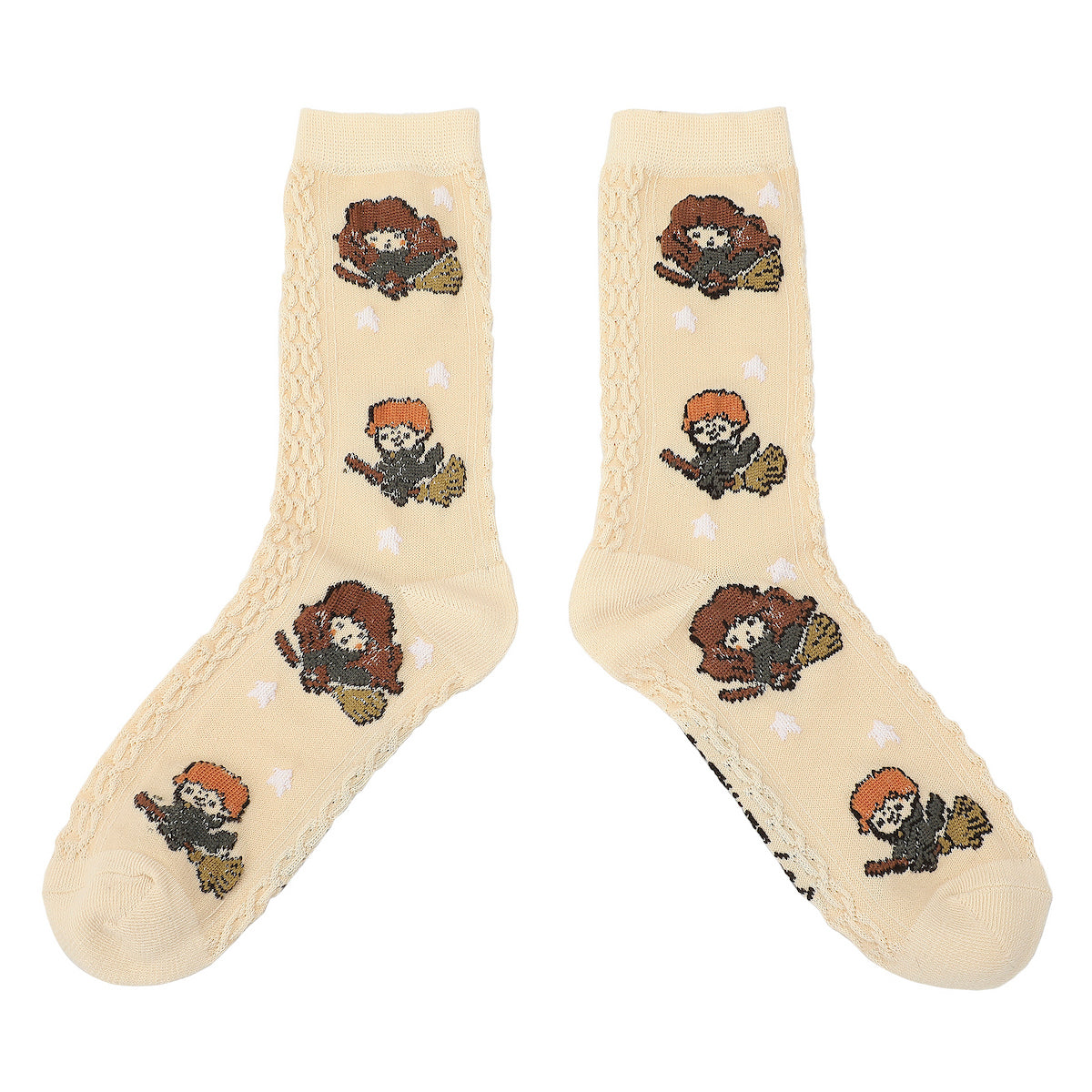 Harry Potter Chibi Characters Riding Brooms Women's Casual Crew Socks
