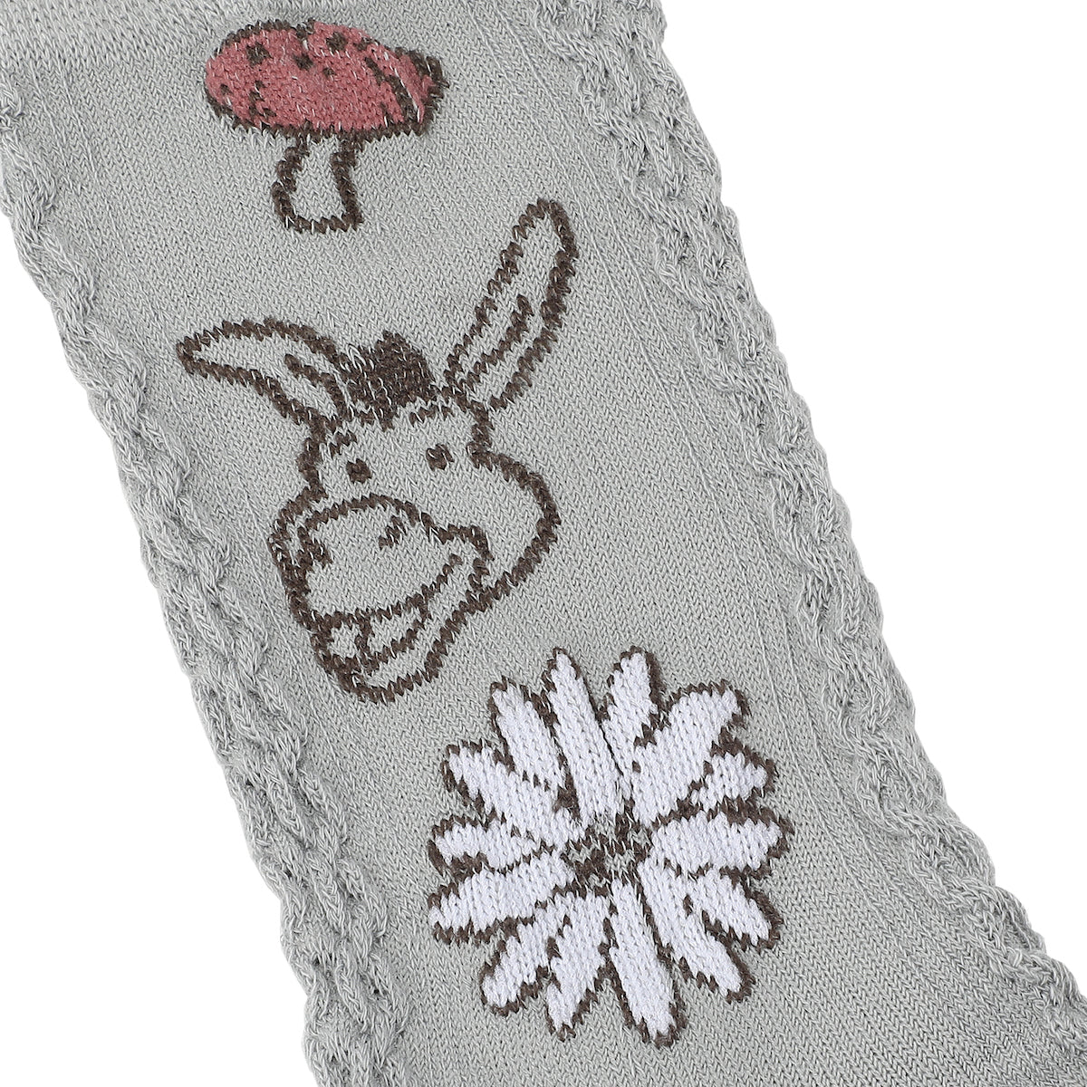 Shrek Flower & Mushroom Character Patterns Women's Casual Crew Socks
