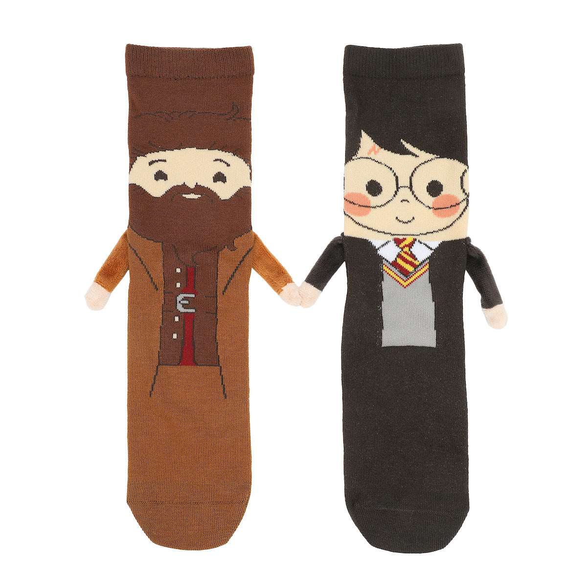 Harry Potter Harry & Hagrid Women's Casual Crew Socks With 3D Arms