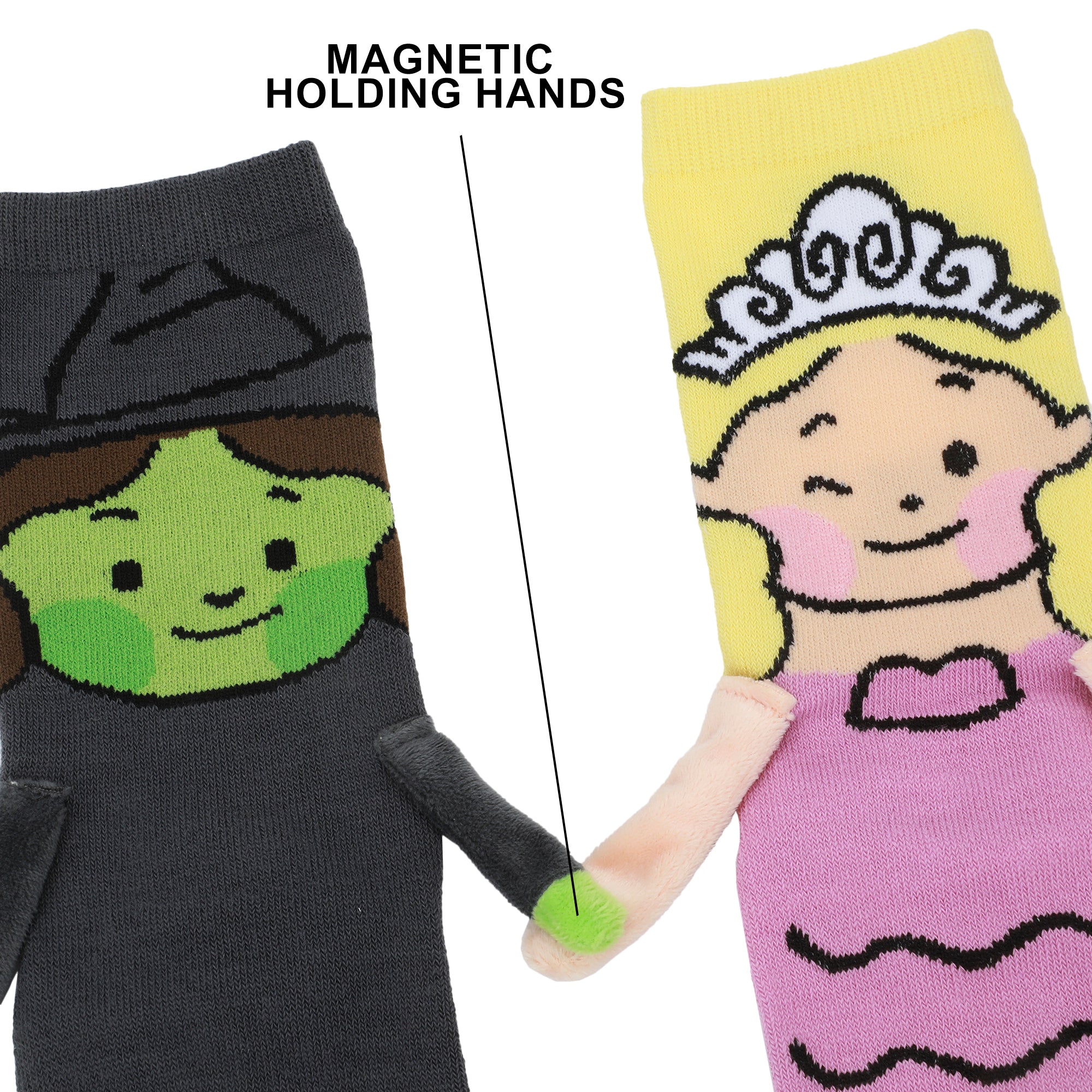 Wicked Part 1 Elphaba & Glinda Women's Casual Crew Socks
